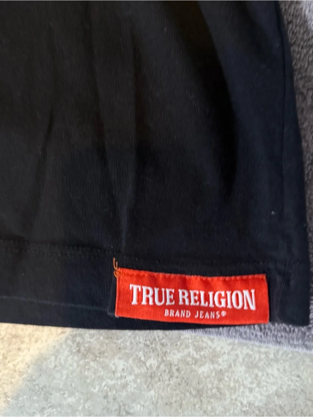 True Religion Black Graphic Guitar Buddha Tee🔥